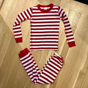 Hanna Andersson Striped Pajama Set (Size 6-7, 120)